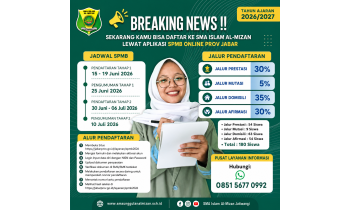 BREAKING NEWS! SMA Islam Al-Mizan Resmi Hadir di SPMB Online Jawa Barat 2026/2027