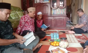 Pengajian Bulanan SMA UNGGULAN Putaran ke-2 di rumah Bu Fitri, Desa Trajaya Kecamatan Palasah